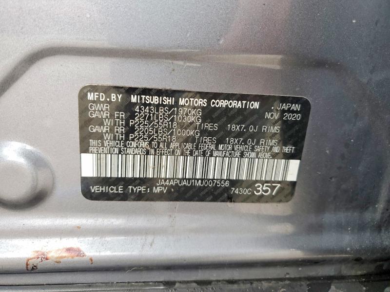 Продаж на аукціоні авто 2021 Mitsubishi Outlander Sport, vin: JA4APUAU1MU007556, номер лоту: 79594745
