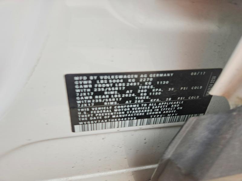 79308175 :رقم المزاد ، WVGBV7AX7HK046399 vin ، 2017 Volkswagen Tiguan مزاد بيع