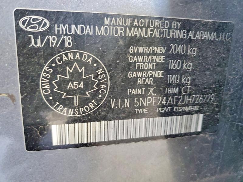Aukcja sprzedaży 2018 Hyundai Sonata, vin: 5NPE24AF2JH726229, numer aukcji: 41656746