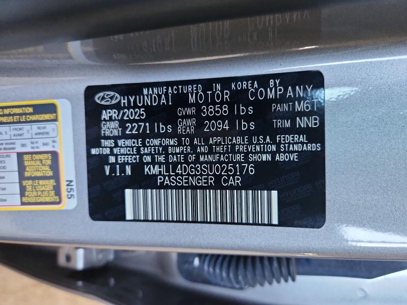 Продаж на аукціоні авто 2025 Hyundai Elantra, vin: KMHLL4DG3SU025176, номер лоту: 79753195