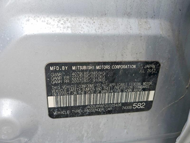 Продаж на аукціоні авто 2013 Mitsubishi Lancer, vin: JA32U8FW1DU005406, номер лоту: 45677996