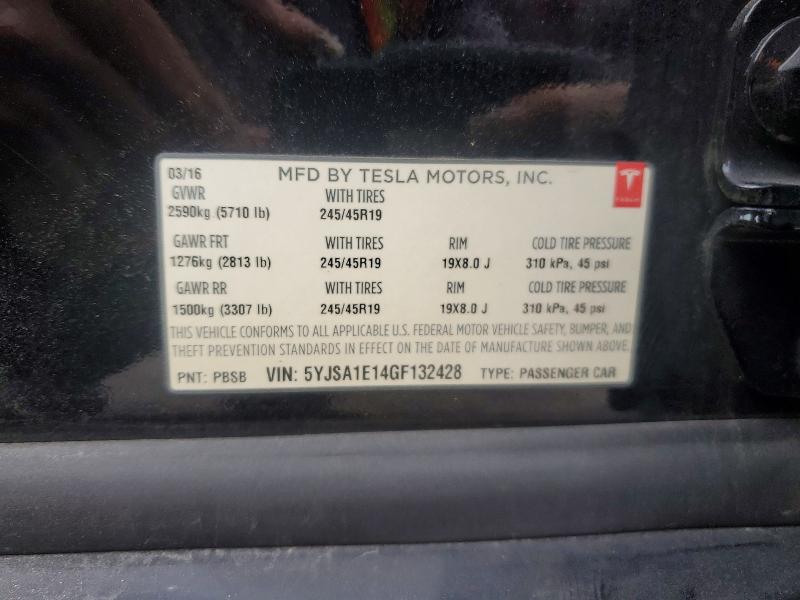 Продажа на аукционе авто 2016 Tesla Model S, vin: 5YJSA1E14GF132428, номер лота: 78245975