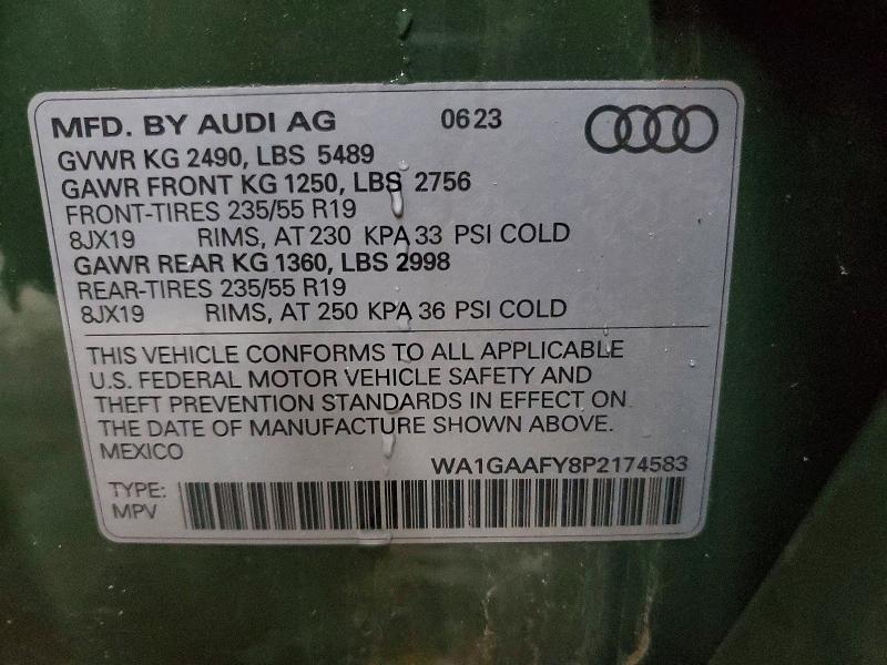 Aukcja sprzedaży 2023 Audi Q5, vin: WA1GAAFY8P2174583, numer aukcji: 45856946