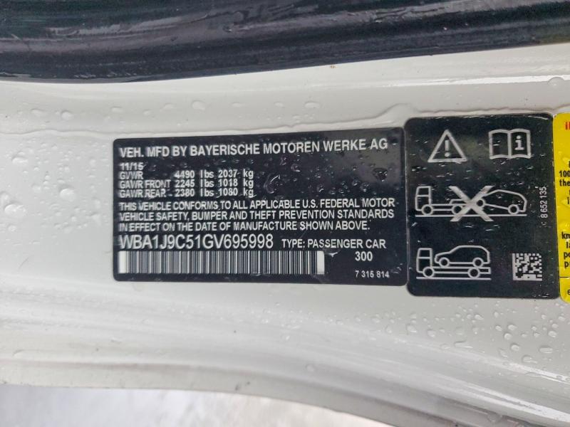 79683855 :رقم المزاد ، WBA1J9C51GV695998 vin ، 2016 Bmw M235xi مزاد بيع
