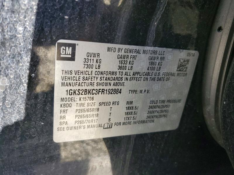 Aukcja sprzedaży 2015 Gmc Yukon, vin: 1GKS2BKC3FR192884, numer aukcji: 41982676