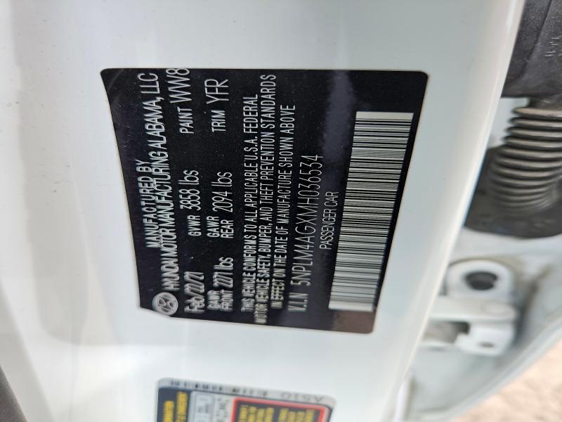 2021 Hyundai Elantra მანქანა იყიდება აუქციონზე, vin: 5NPLM4AGXMH036534, აუქციონის ნომერი: 47376266