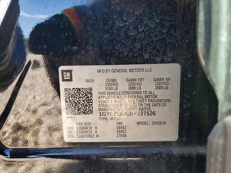 46065696 :رقم المزاد ، 1GYFZER42KF227526 vin ، 2019 Cadillac Xt4 مزاد بيع