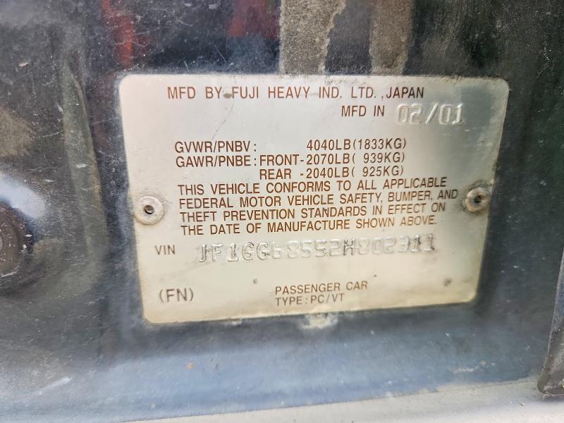 Aukcja sprzedaży 2002 Subaru Impreza, vin: JF1GG68552H802311, numer aukcji: 48077506