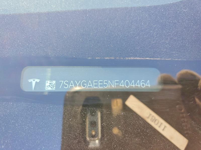 2022 Tesla Model Y მანქანა იყიდება აუქციონზე, vin: 7SAYGAEE5NF404464, აუქციონის ნომერი: 45722896