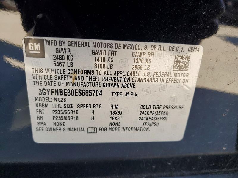 Продажа на аукционе авто 2014 Cadillac Srx, vin: 3GYFNBE30ES685704, номер лота: 46983066
