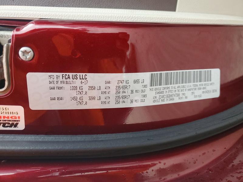 Продаж на аукціоні авто 2017 Chrysler Pacifica, vin: 2C4RC1BG8HR747300, номер лоту: 79713705