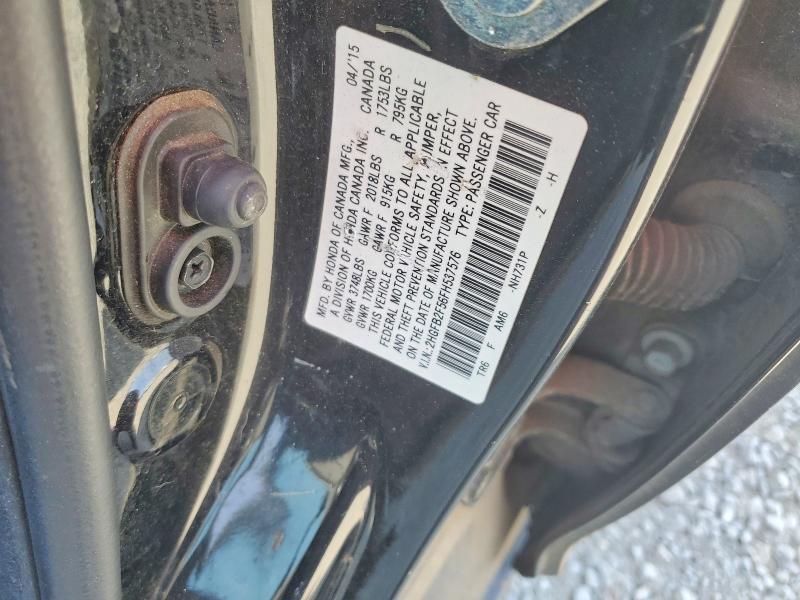 79695295 :رقم المزاد ، 2HGFB2F56FH537576 vin ، 2015 Honda Civic مزاد بيع
