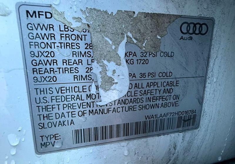 Aukcja sprzedaży 2017 Audi Q7, vin: WA1LAAF72HD016784, numer aukcji: 47657236