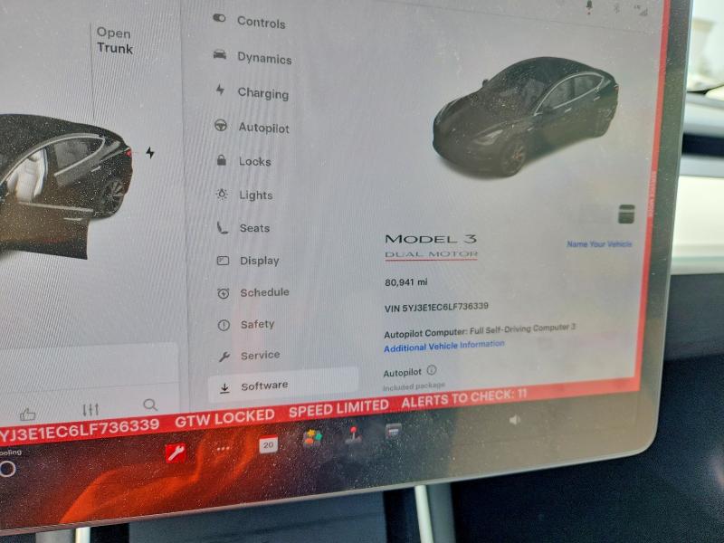 Aukcja sprzedaży 2020 Tesla Model 3, vin: 5YJ3E1EC6LF736339, numer aukcji: 46654346