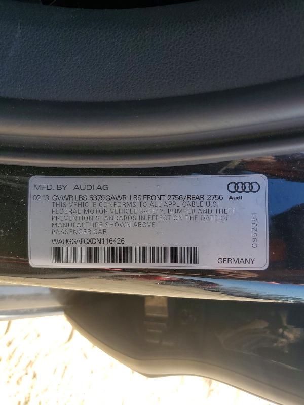2013 Audi A6 მანქანა იყიდება აუქციონზე, vin: WAUGGAFCXDN116426, აუქციონის ნომერი: 79580385
