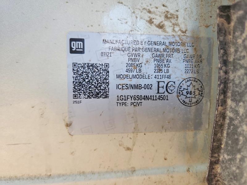 Продаж на аукціоні авто 2022 Chevrolet Bolt Euv, vin: 1G1FY6S04N4114501, номер лоту: 46133606