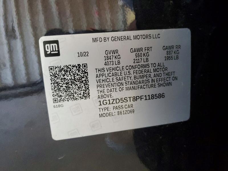 Продажа на аукционе авто 2023 Chevrolet Malibu, vin: 1G1ZD5ST8PF118586, номер лота: 46531906