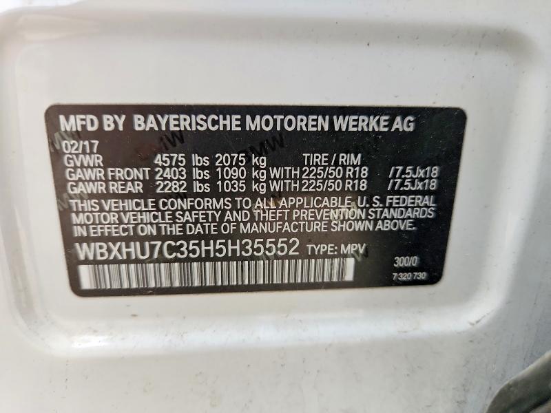 Aukcja sprzedaży 2017 Bmw X1, vin: WBXHU7C35H5H35552, numer aukcji: 47106576