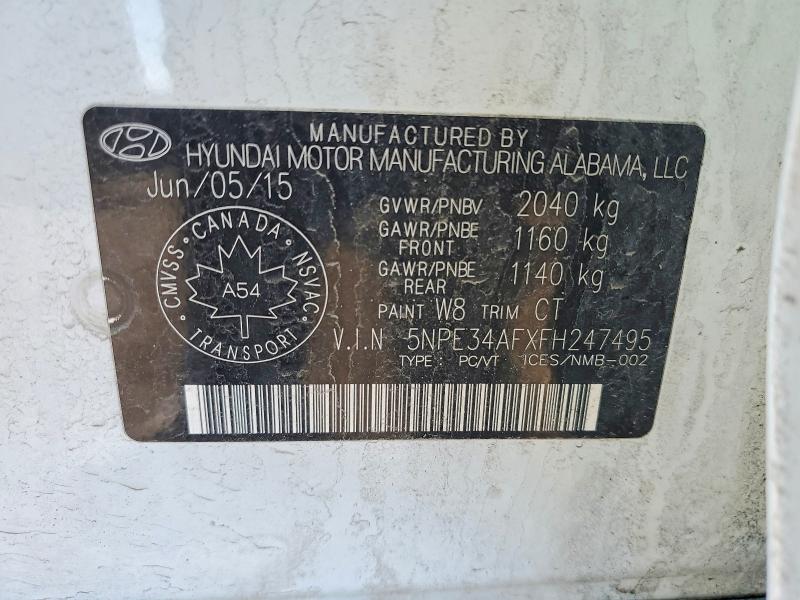 Aukcja sprzedaży 2015 Hyundai Sonata, vin: 5NPE34AFXFH247495, numer aukcji: 42077506