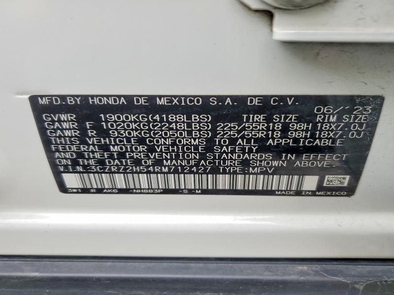 Продаж на аукціоні авто 2024 Honda Hr-v, vin: 3CZRZ2H54RM712427, номер лоту: 46349186