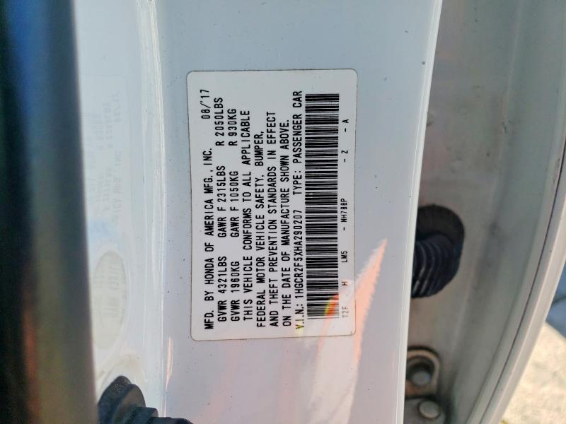 Продажа на аукционе авто 2017 Honda Accord, vin: 1HGCR2F5XHA290207, номер лота: 46659496