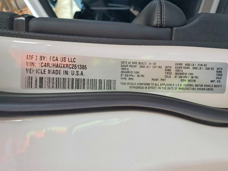 2024 Jeep Grand Cherokee მანქანა იყიდება აუქციონზე, vin: 1C4RJHAGXRC261386, აუქციონის ნომერი: 41671986