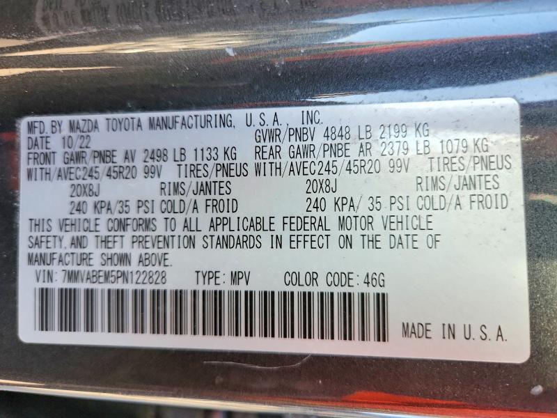 2023 Mazda Cx-50 მანქანა იყიდება აუქციონზე, vin: 7MMVABEM5PN122828, აუქციონის ნომერი: 45565486