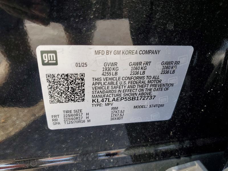 45604436 :رقم المزاد ، KL47LAEP5SB172737 vin ، 2025 Buick Envista مزاد بيع