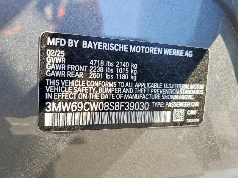 Продажа на аукционе авто 2025 Bmw 330i, vin: 3MW69CW08S8F39030, номер лота: 47442726