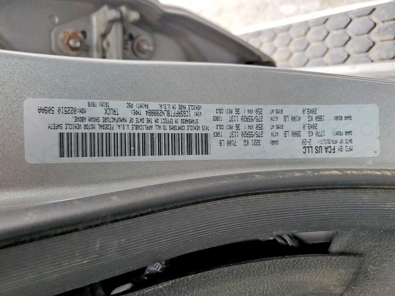 Продажа на аукционе авто 2020 Ram 1500, vin: 1C6SRFFT8LN299884, номер лота: 47584866