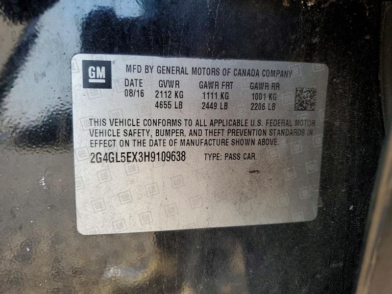Aukcja sprzedaży 2017 Buick Regal, vin: 2G4GL5EX3H9109638, numer aukcji: 47396576