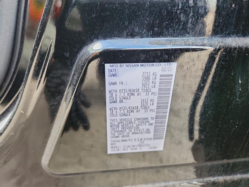 Продажа на аукционе авто 2015 Infiniti Qx60, vin: 5N1AL0MN7FC518398, номер лота: 79615465
