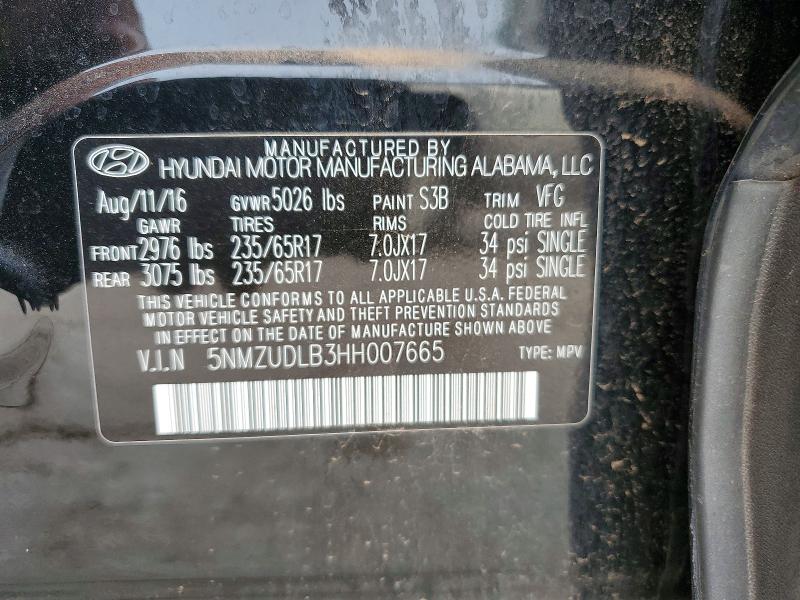 Продаж на аукціоні авто 2017 Hyundai Santa Fe Sport, vin: 5NMZUDLB3HH007665, номер лоту: 48214306