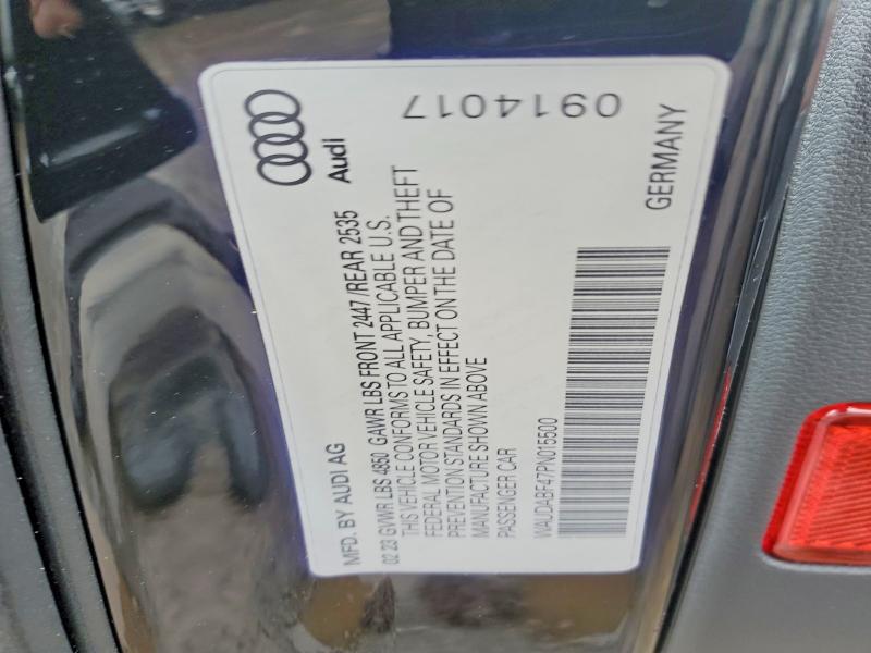 78211405 :رقم المزاد ، WAUDABF47PN015500 vin ، 2023 Audi A4 مزاد بيع