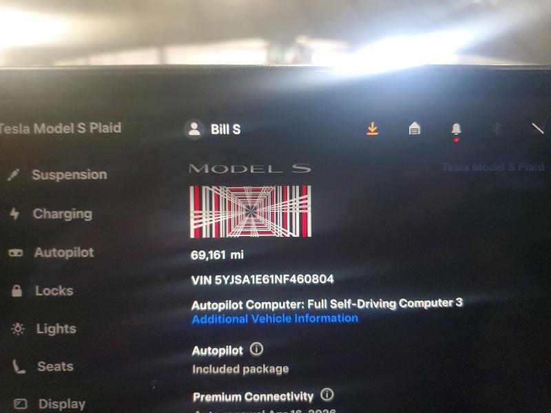 Продажа на аукционе авто 2022 Tesla Model S, vin: 5YJSA1E61NF460804, номер лота: 47956326