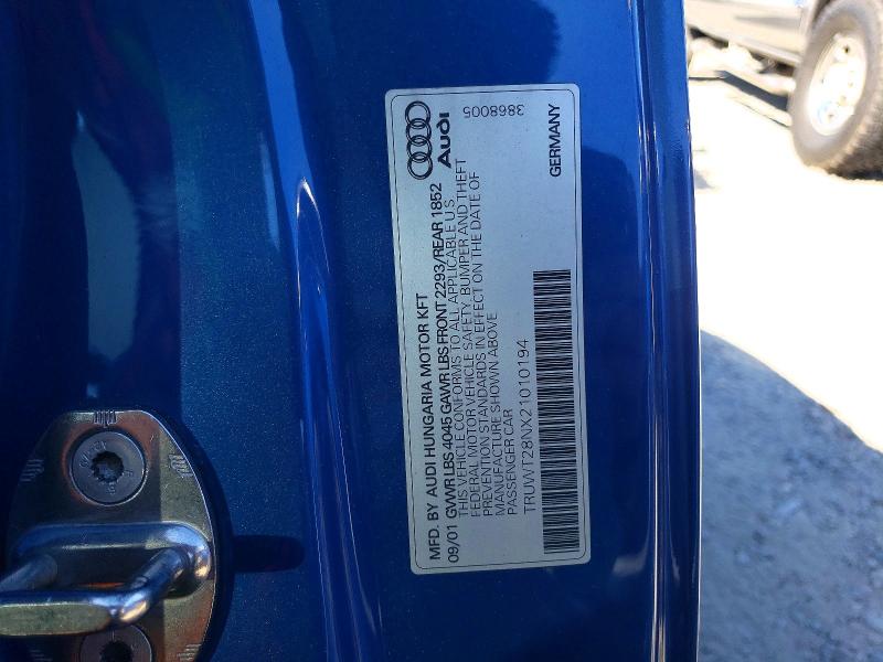 Aukcja sprzedaży 2002 Audi Tt, vin: TRUWT28NX21010194, numer aukcji: 47569826