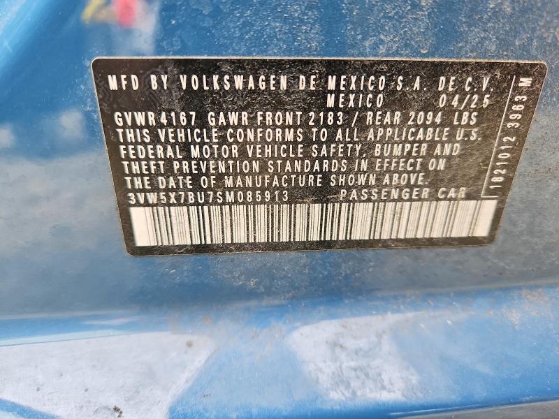 Продажа на аукционе авто 2025 Volkswagen Jetta, vin: 3VW5X7BU7SM085913, номер лота: 78716865