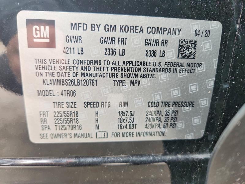 Продажа на аукционе авто 2020 Buick Encore Gx, vin: KL4MMBS26LB120761, номер лота: 46095936