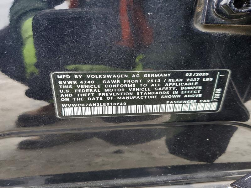 Продаж на аукціоні авто 2020 Volkswagen Arteon, vin: WVWCR7AN3LE016240, номер лоту: 79838275