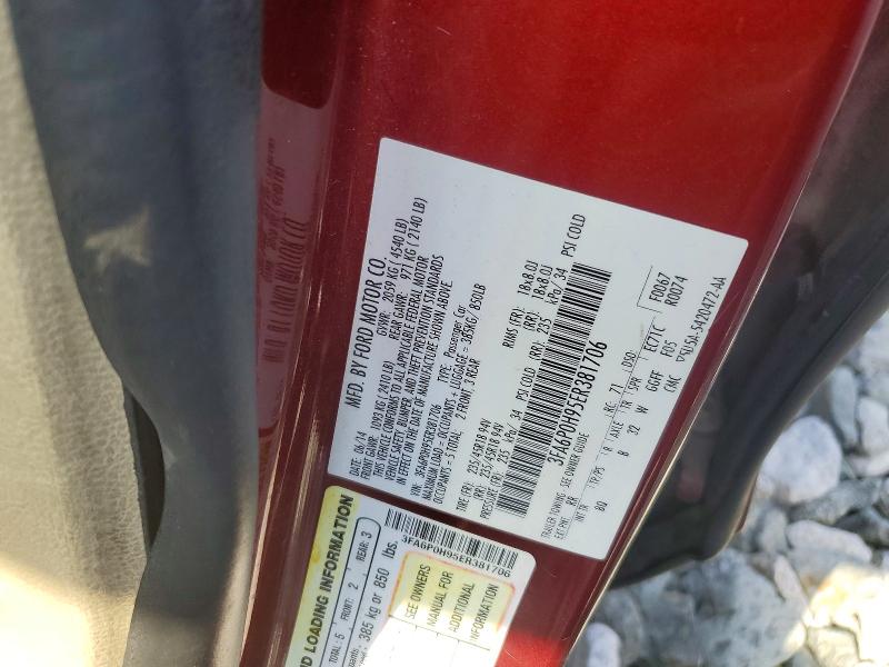 Aukcja sprzedaży 2014 Ford Fusion, vin: 3FA6P0H95ER381706, numer aukcji: 46656766