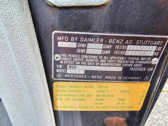46744266 :رقم المزاد ، WDBCA45D9MA320337 vin ، 1987 Mercedes Benz 560 مزاد بيع