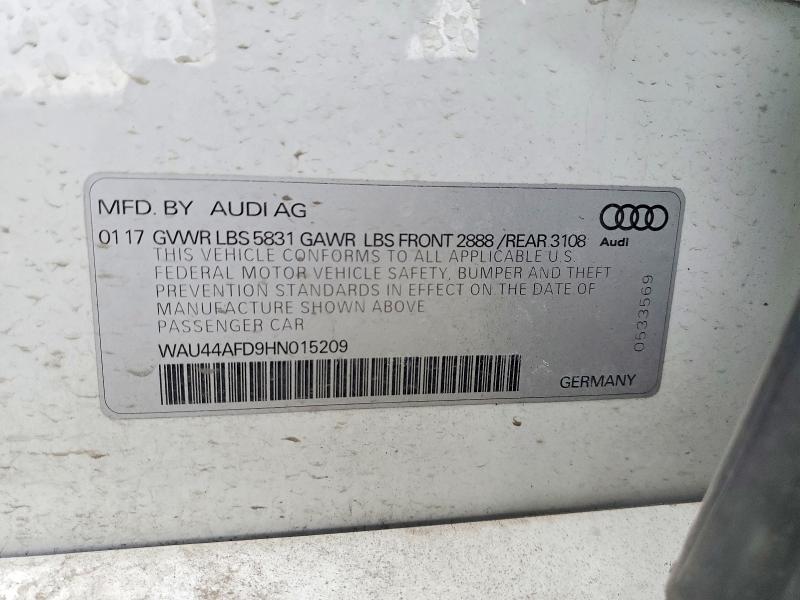 Продажа на аукционе авто 2017 Audi A8, vin: WAU44AFD9HN015209, номер лота: 46871146