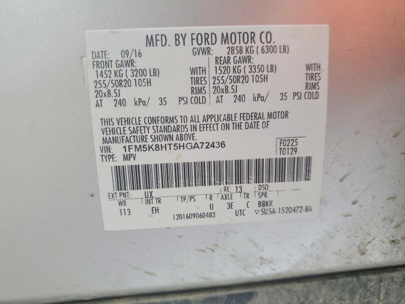 Aukcja sprzedaży 2017 Ford Explorer, vin: 1FM5K8HT5HGA72436, numer aukcji: 79586695