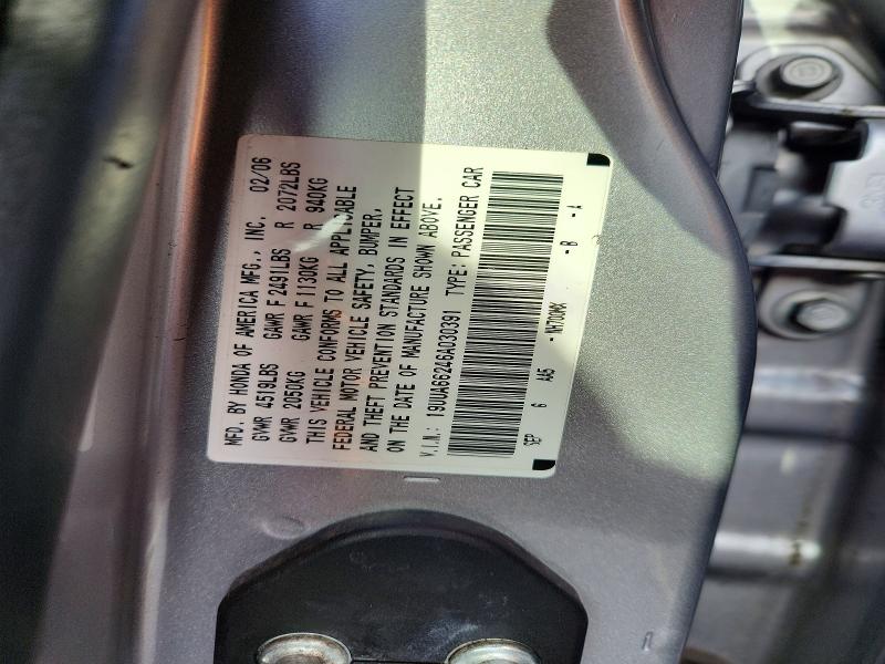 Продаж на аукціоні авто 2006 Acura 3.2tl, vin: 19UUA66246A030391, номер лоту: 42000036