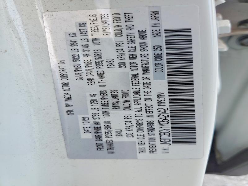 47878576 :رقم المزاد ، JM3TCBCY1M0542142 vin ، 2021 Mazda Cx-9 مزاد بيع