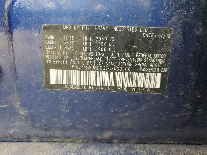 2016 Subaru Legacy მანქანა იყიდება აუქციონზე, vin: 4S3BNBD67G3003300, აუქციონის ნომერი: 47271506