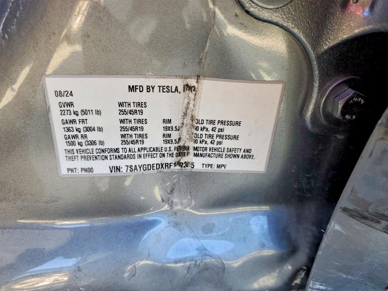 Продажа на аукционе авто 2024 Tesla Model Y, vin: 7SAYGDEDXRF192305, номер лота: 46167296