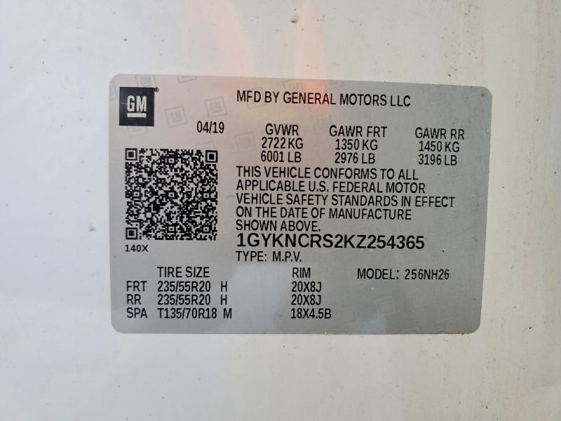 Продажа на аукционе авто 2019 Cadillac Xt5, vin: 1GYKNCRS2KZ254365, номер лота: 47434016