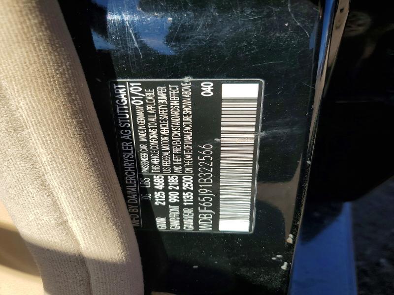 2001 Mercedes-benz E-class მანქანა იყიდება აუქციონზე, vin: WDBJF65J91B322566, აუქციონის ნომერი: 46408116