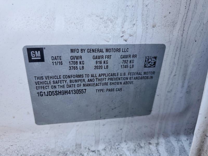 Продаж на аукціоні авто 2017 Chevrolet Sonic, vin: 1G1JD5SH9H4130557, номер лоту: 41868516